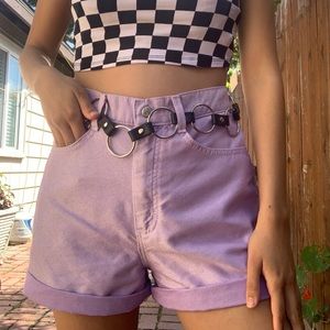 SOLD Purple Retro Rider High Waisted Shorts